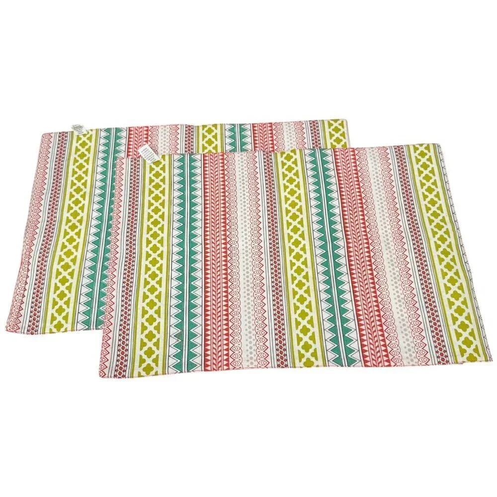 Floral Placemats by World Market Boho Cotton Fabric Set of 2